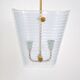 Opaline glass and brass lamp, 1950s