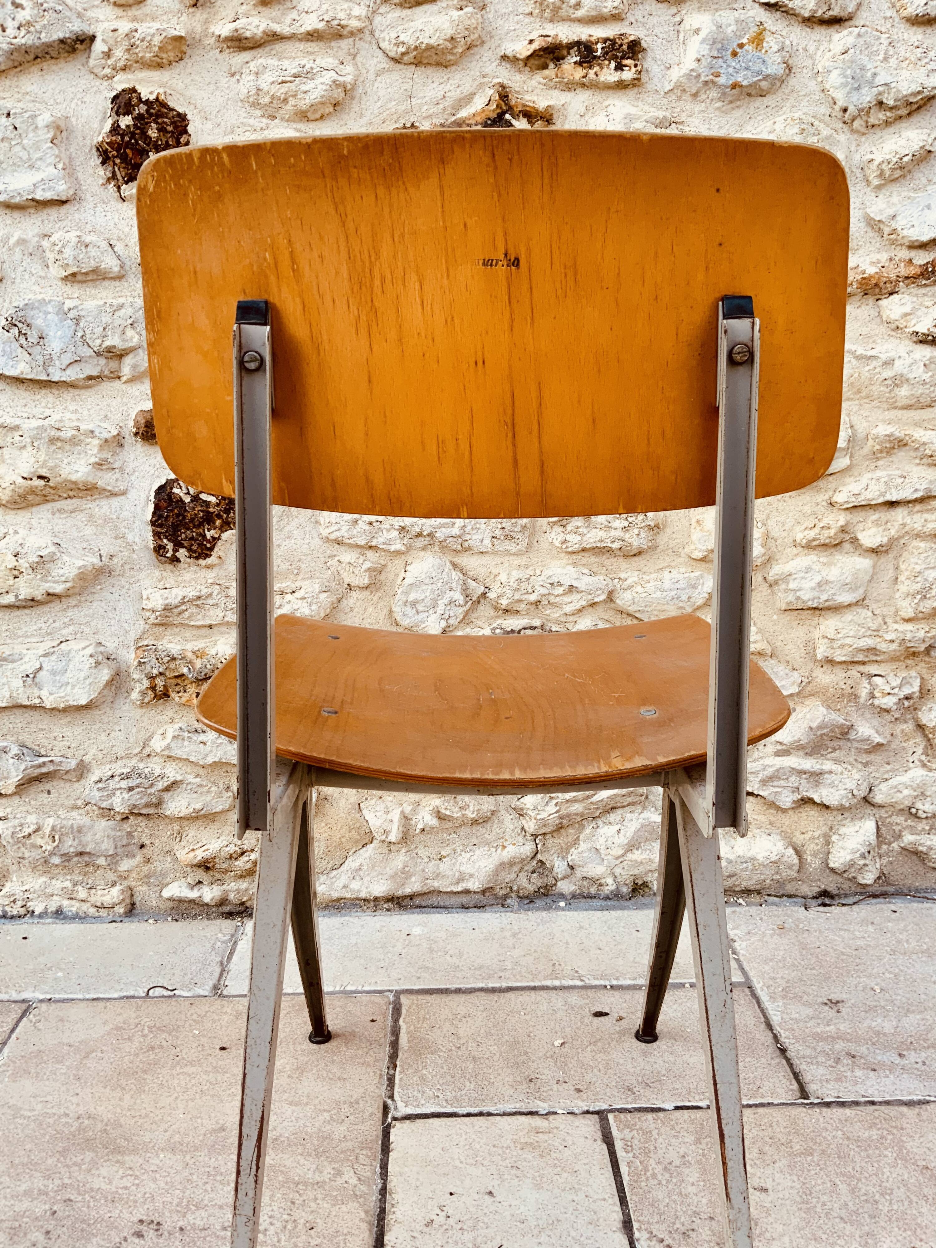 Compass chair in metal and wood 1950s/60s