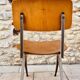 Chaise compas en métal et bois années 1950/60