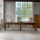 Solid walnut farmhouse castle table 1900 XXL