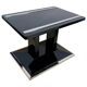 Table d'appoint Art Déco Bauhaus en laque noire et chrome, Autriche, années 1920.