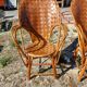 Pair of Vintage Armchairs in Chestnut Slats