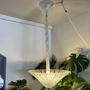 Belle suspension en verre Art Déco
