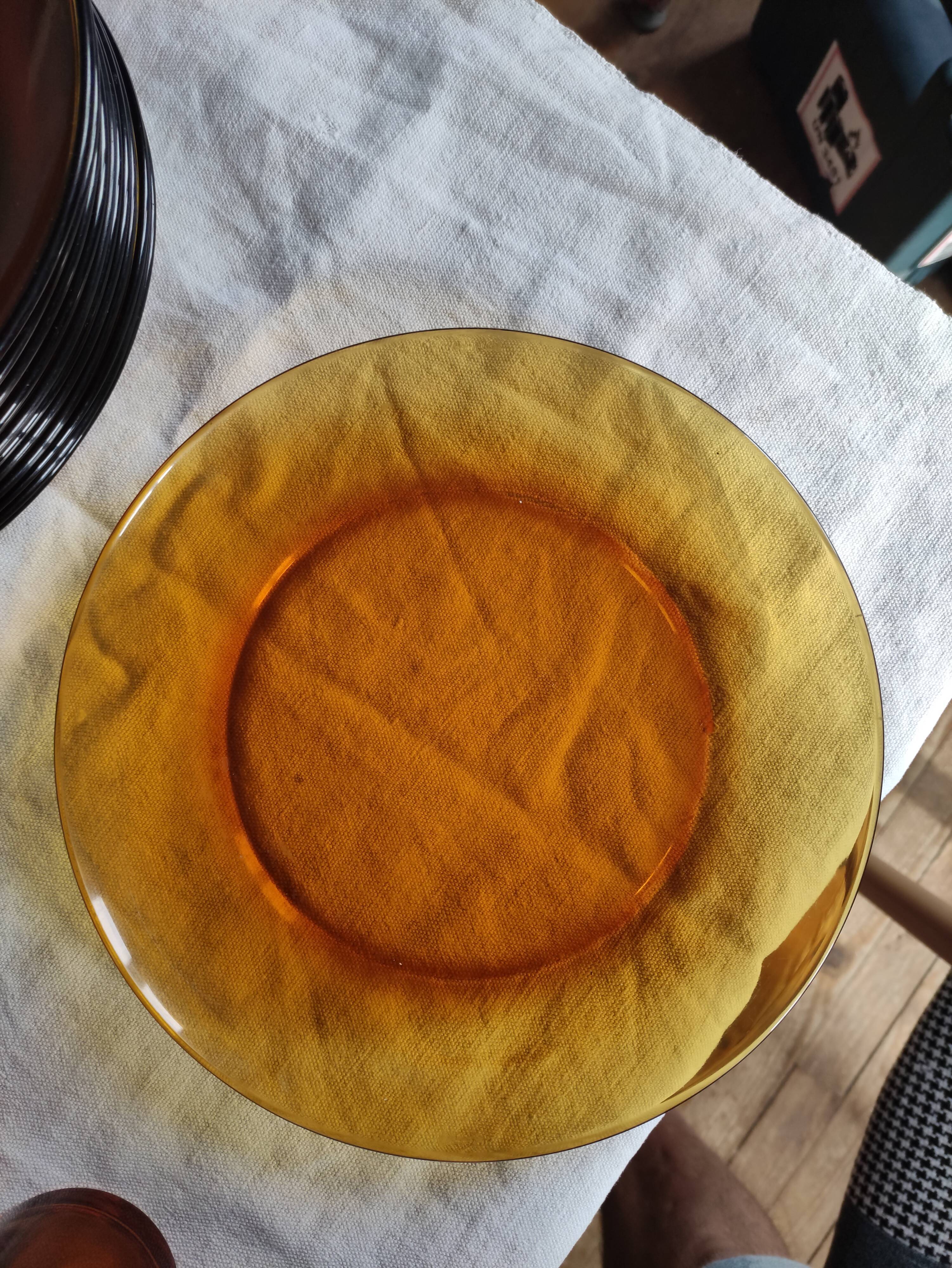 Service duralex france flat plates, hollow, glass