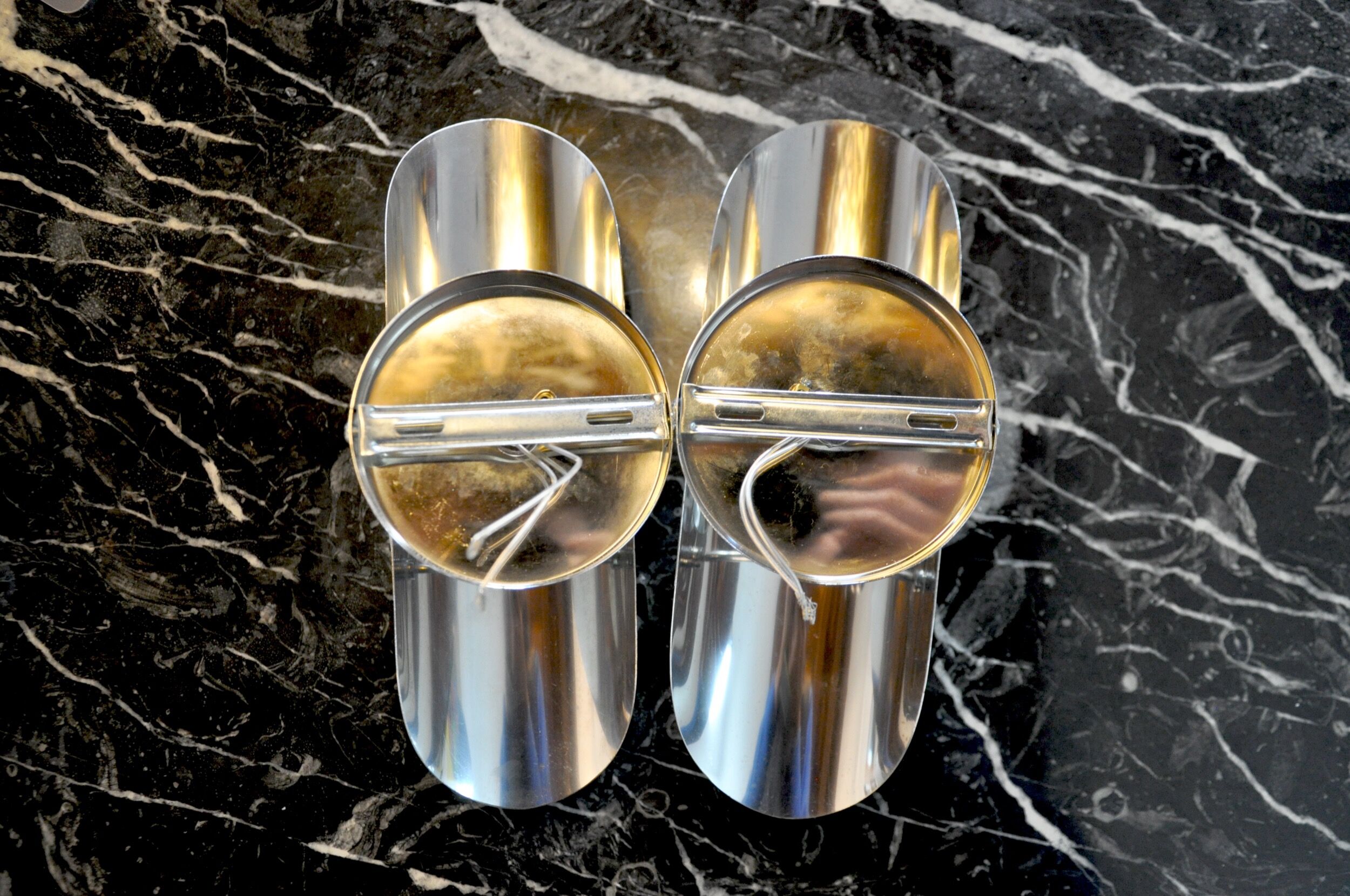 Pair of oscar torlasco wall lights, murano glass, italy, 1970