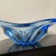 Large light blue Murano fruit bowl