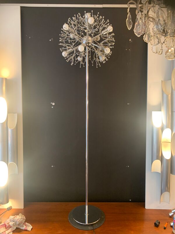 Gaetano Sciolari Lampadaire spoutnik , luminaire design 1970 sputnik