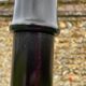 Vintage 1940s blackened wooden floor lamp