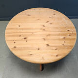 Rainer Daumiller style pine wood dining table, 1970s