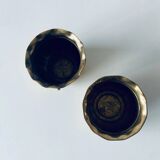 Paire de cache pot cordelette en laiton