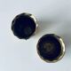 Pair of brass cord pot covers