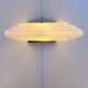 Vintage Murano opal glass corner wall lamp, by Vetri Italy 1970