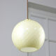 Mid-century Yellow & Brass Pendant Lamp
