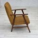 1960s, Danish armchair, furniture wool fabric, teak wood, oak wood.