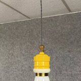 Ingo Maurer for Métalart Spain: opaline and metal bulb suspension