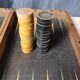 Backgammon game old wooden board game