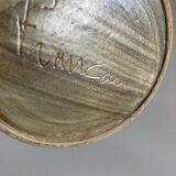 Pottery pitcher vase faux wood decor 1970 to identify