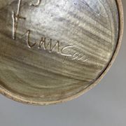 Vase, pichet de potier décor faux bois, 1970