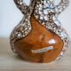 Vase Vallauris vintage brown-white