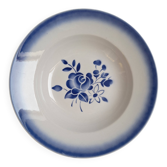 Blue Badonviller Art Deco Deep Dish