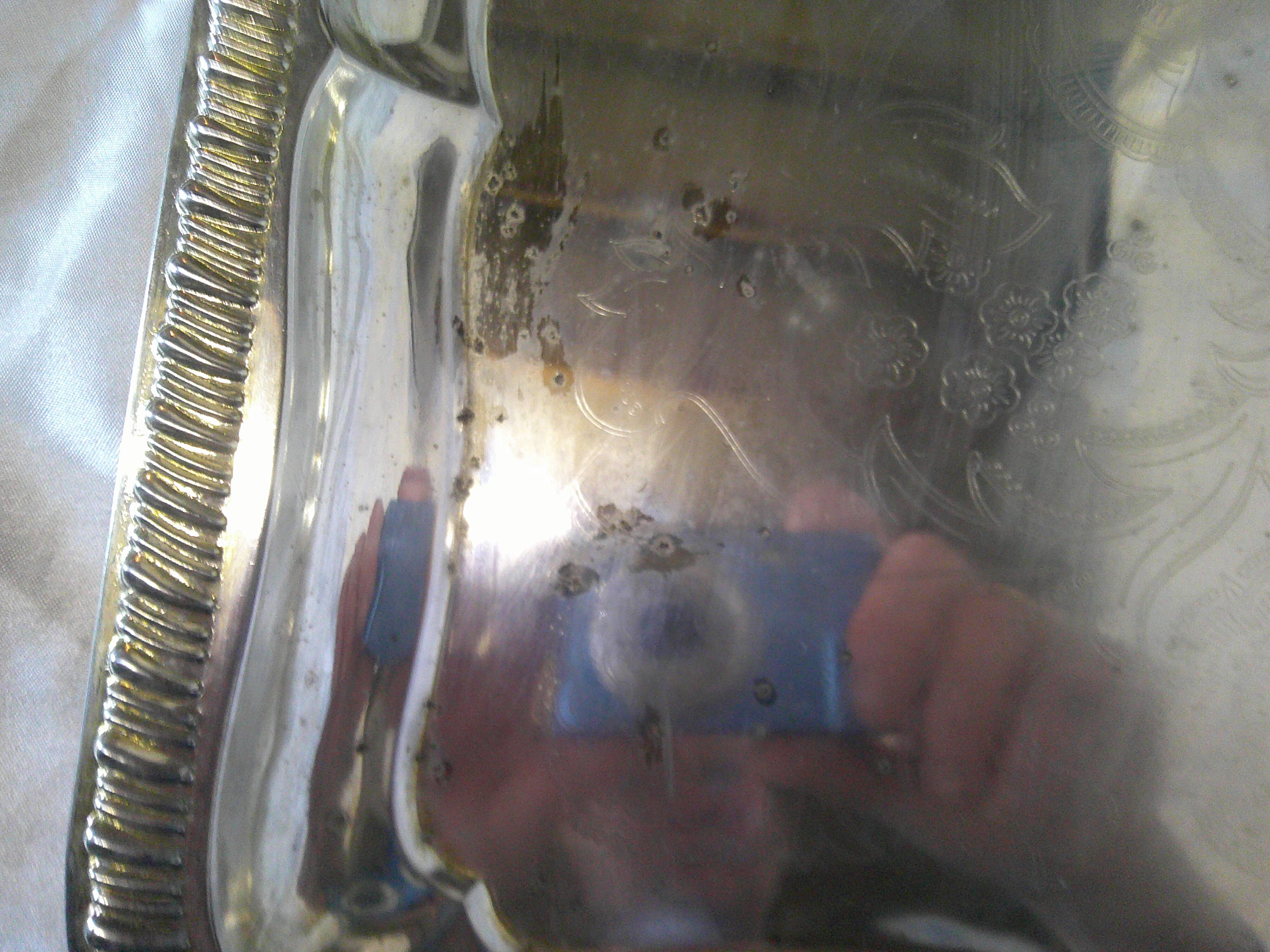 Silver-plated serving tray
