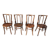 4 round bistro chairs in bent wood