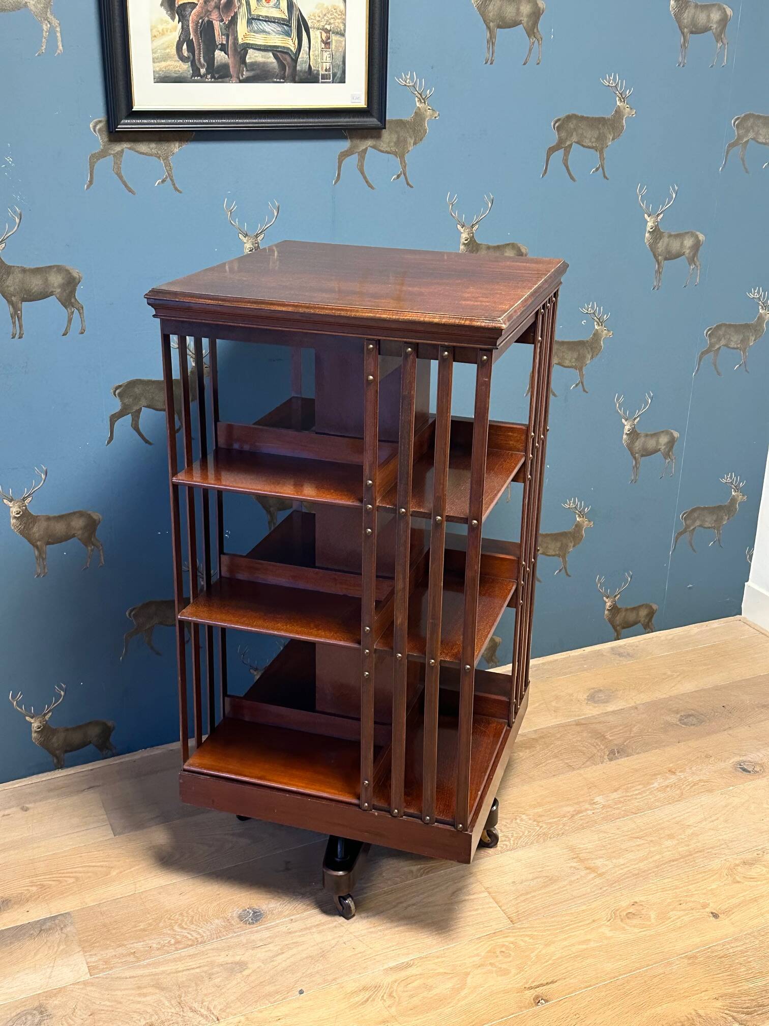 Antique revolving bookcase
