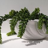 Salad bowl / cache vintage shell pot in earthenware