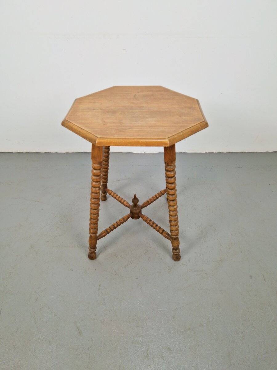 Vintage Dutch Bobbin Side Table, 1930s