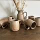 Vintage complete stoneware service – 6 mugs & jug Vallauris