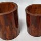 Plateau et pots en bois
