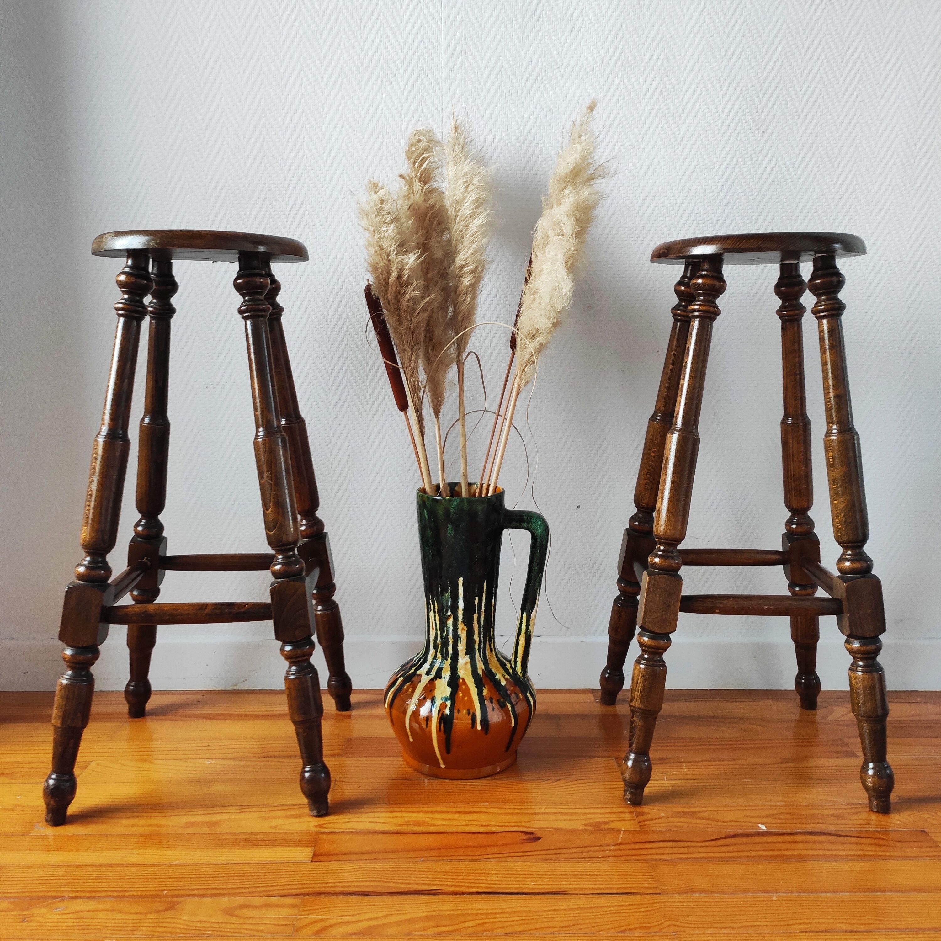 Paire de tabouret de bar vintage