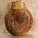 Painting signed pastel still life “Provençal jar”