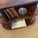 TV cabinet in a row with art deco wooden shelf
