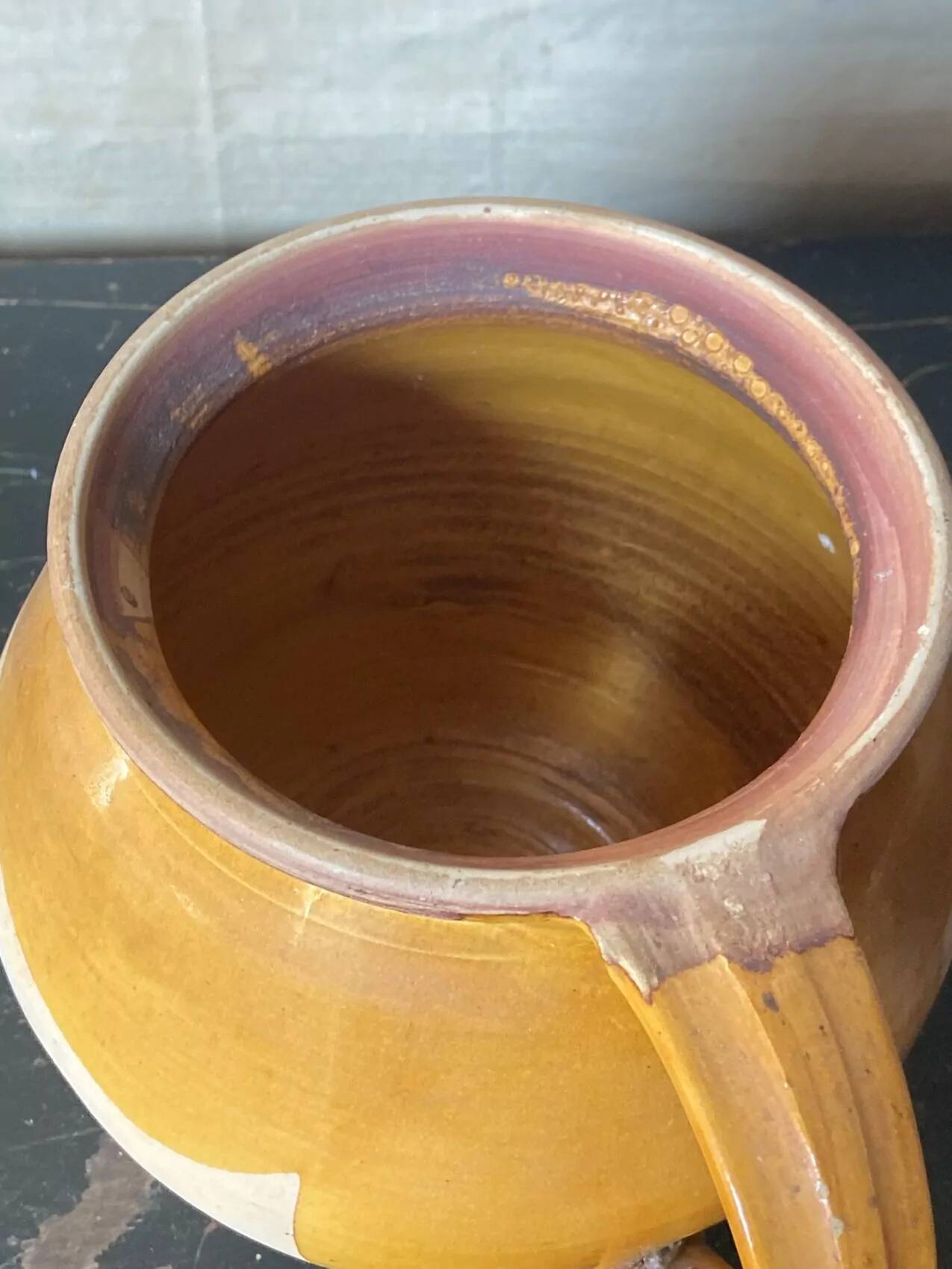 Cruche provençale en terre cuite vernissée, XXème siècle