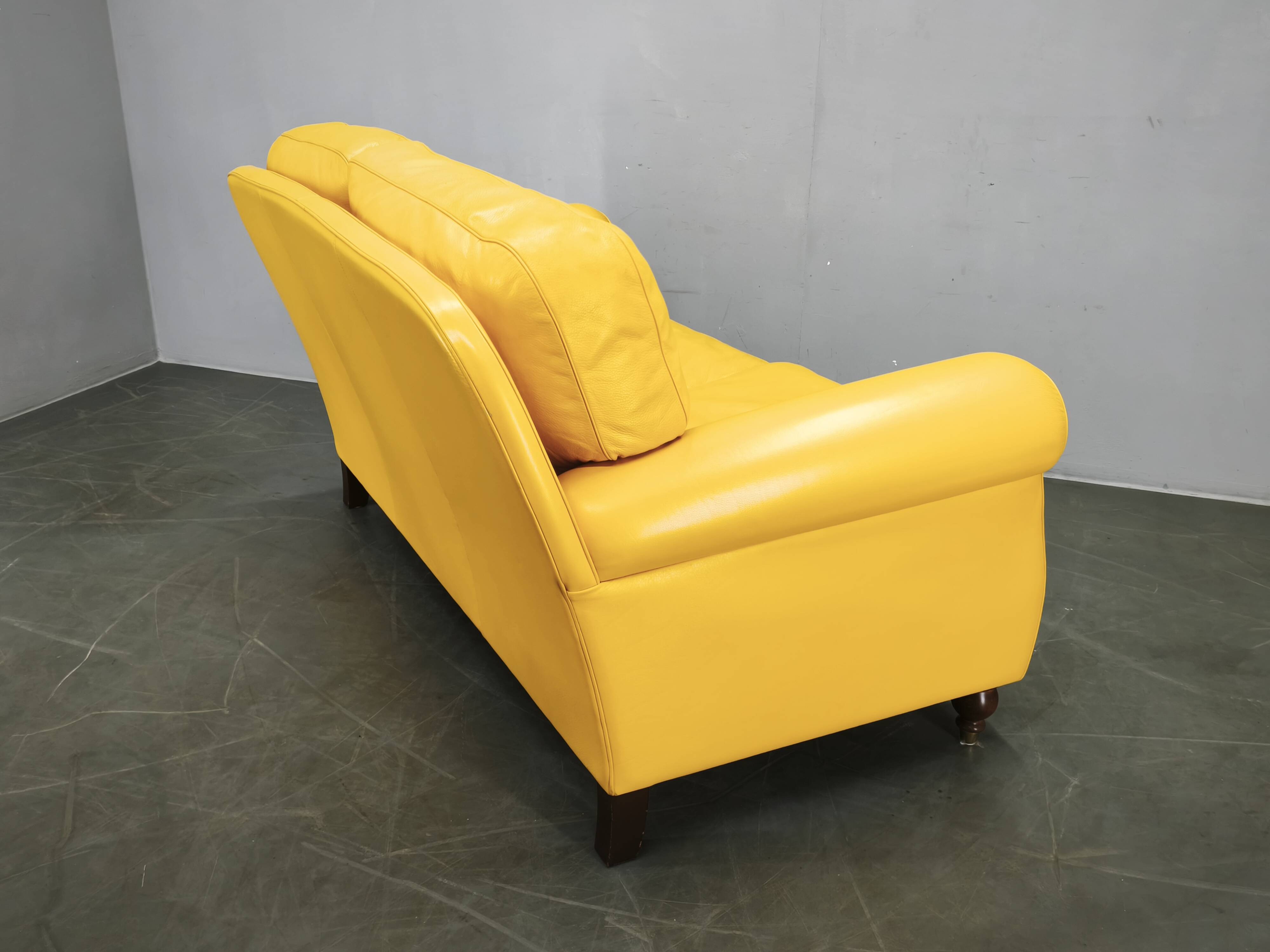 Poltrona Frau George Leather Sofa, Italy, 1992, Labeled