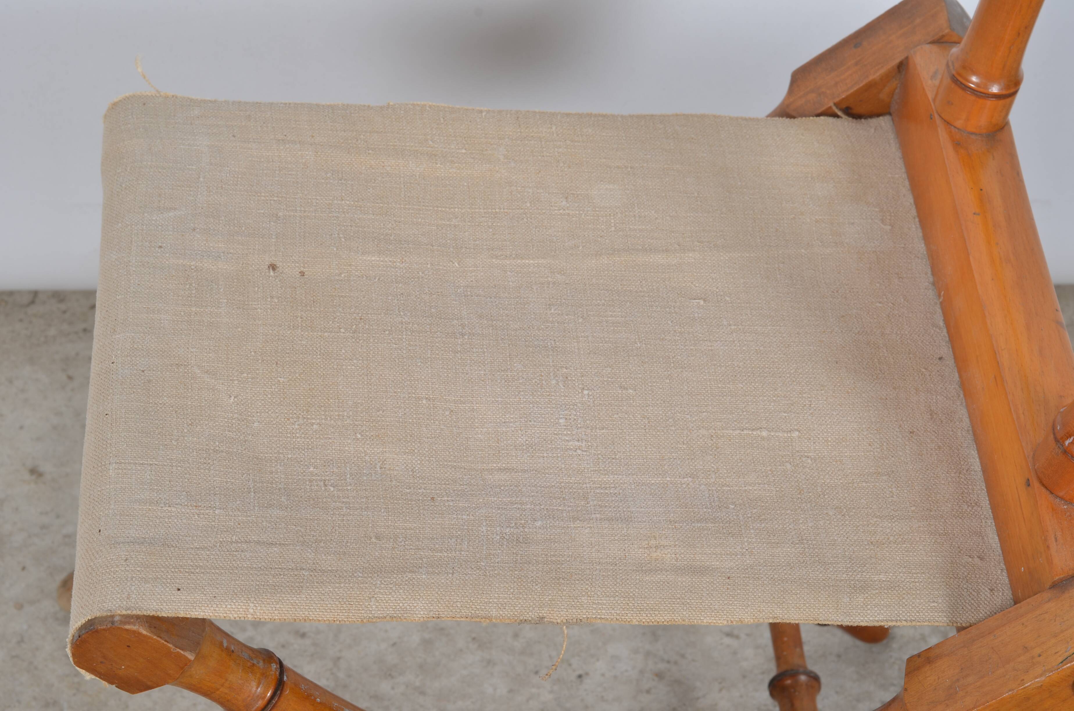 Folding wooden chair imitation bamboo