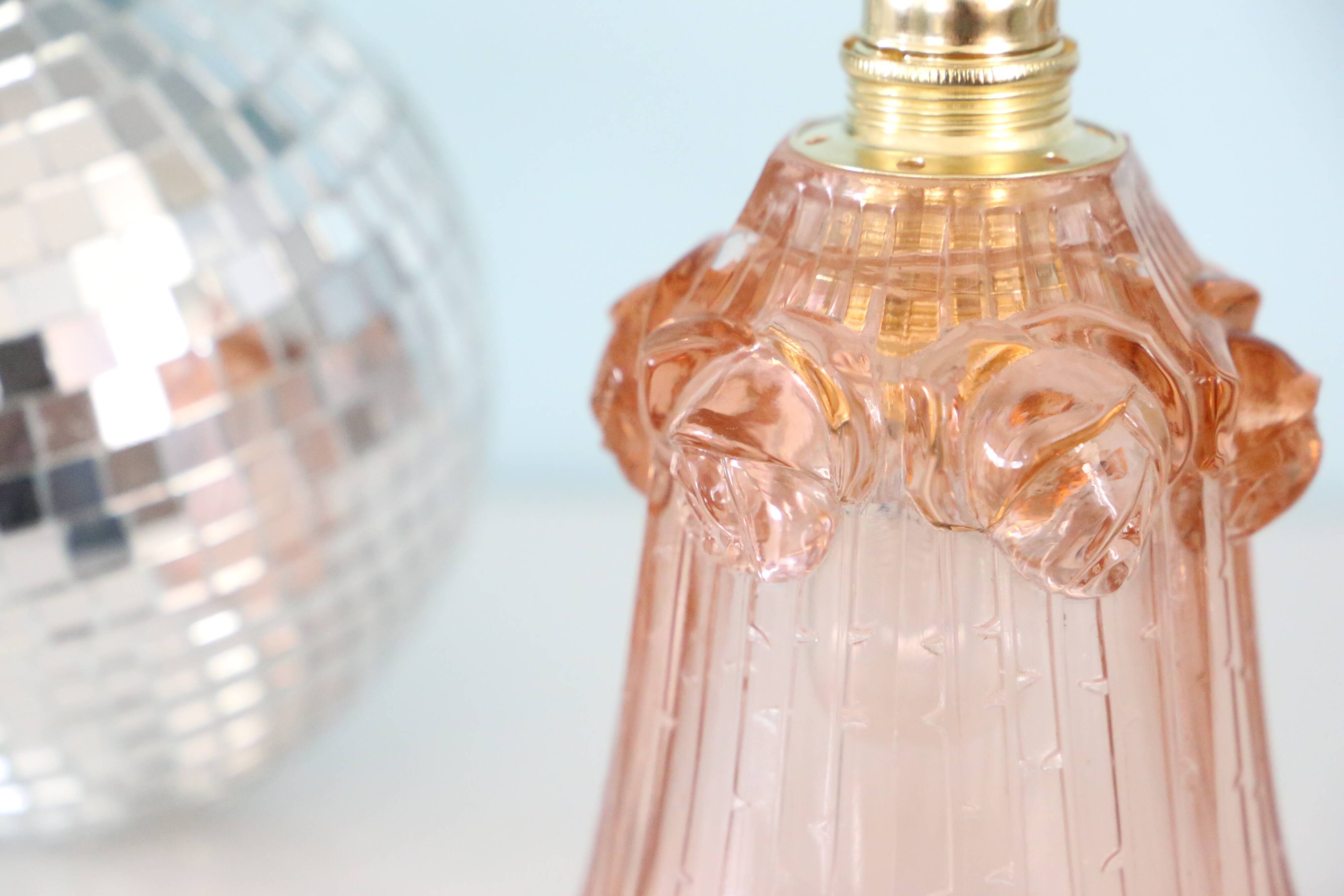 Pink glass walkman, vintage