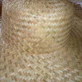 Braided straw capeline hat
