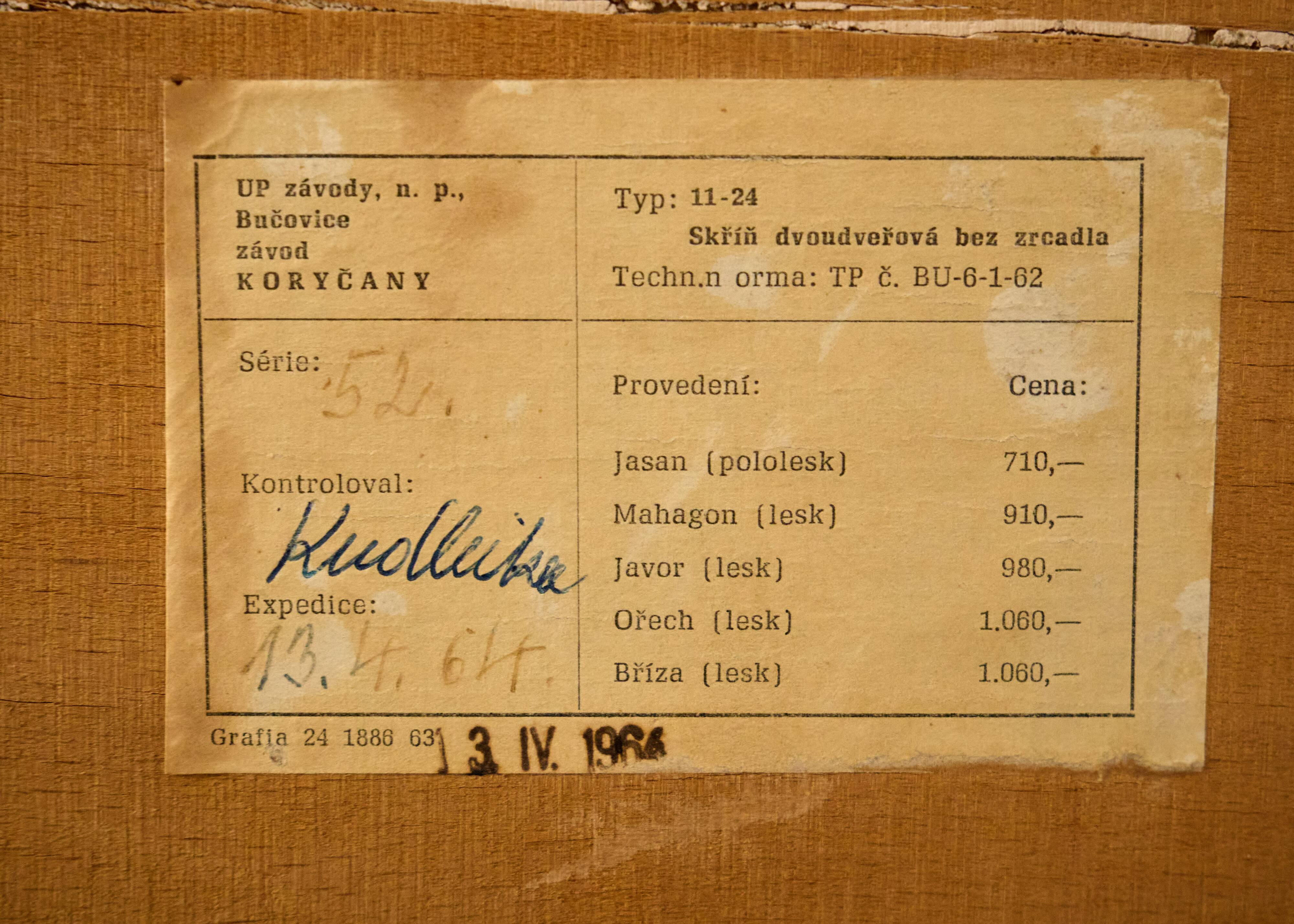 Vintage Wardrobe by UP Závody, 1960s, Czechoslovakia