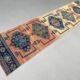 Tapis tribal vintage en laine, turc en détresse, 335x81 cm