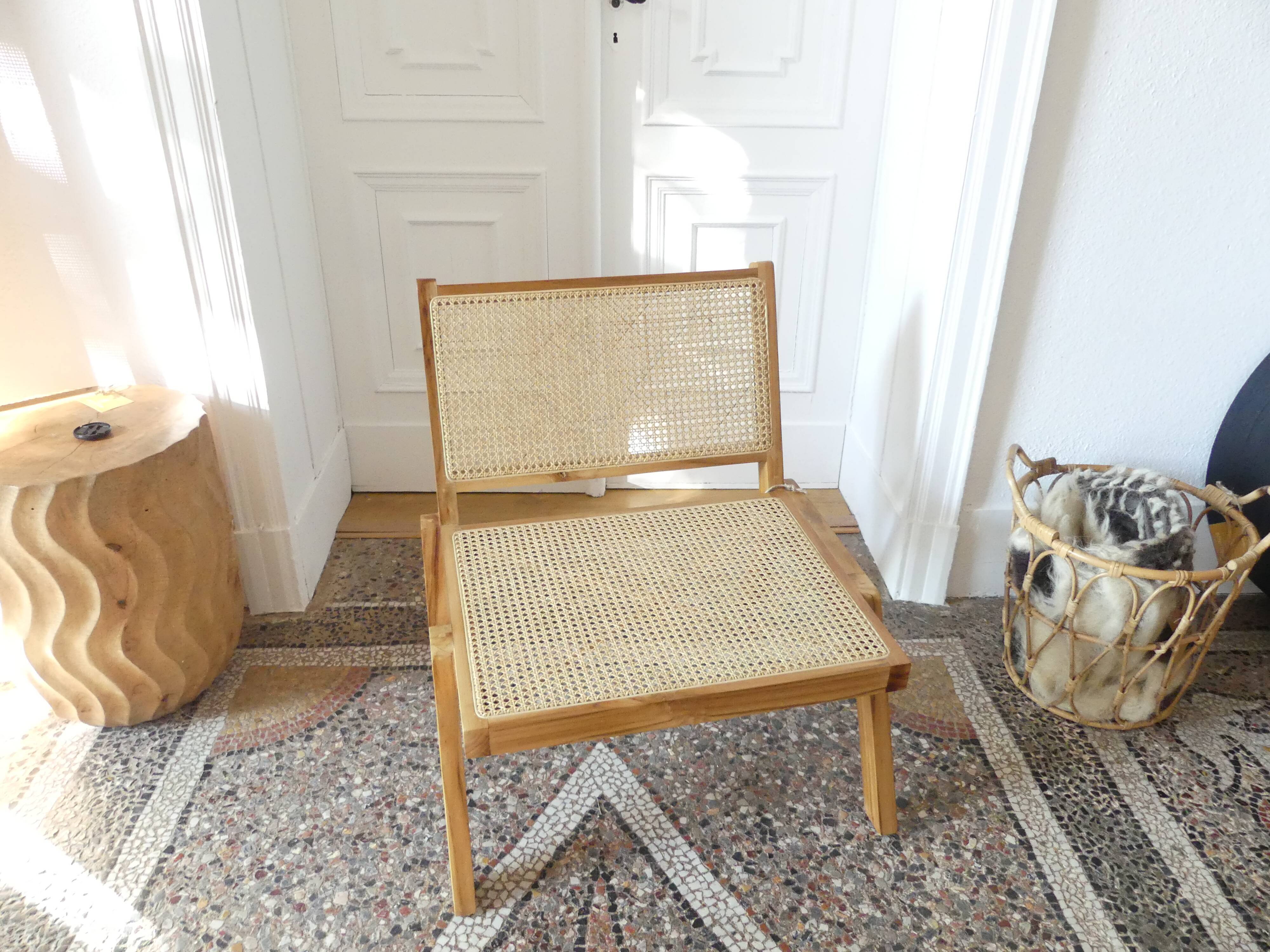 Canework armchair
