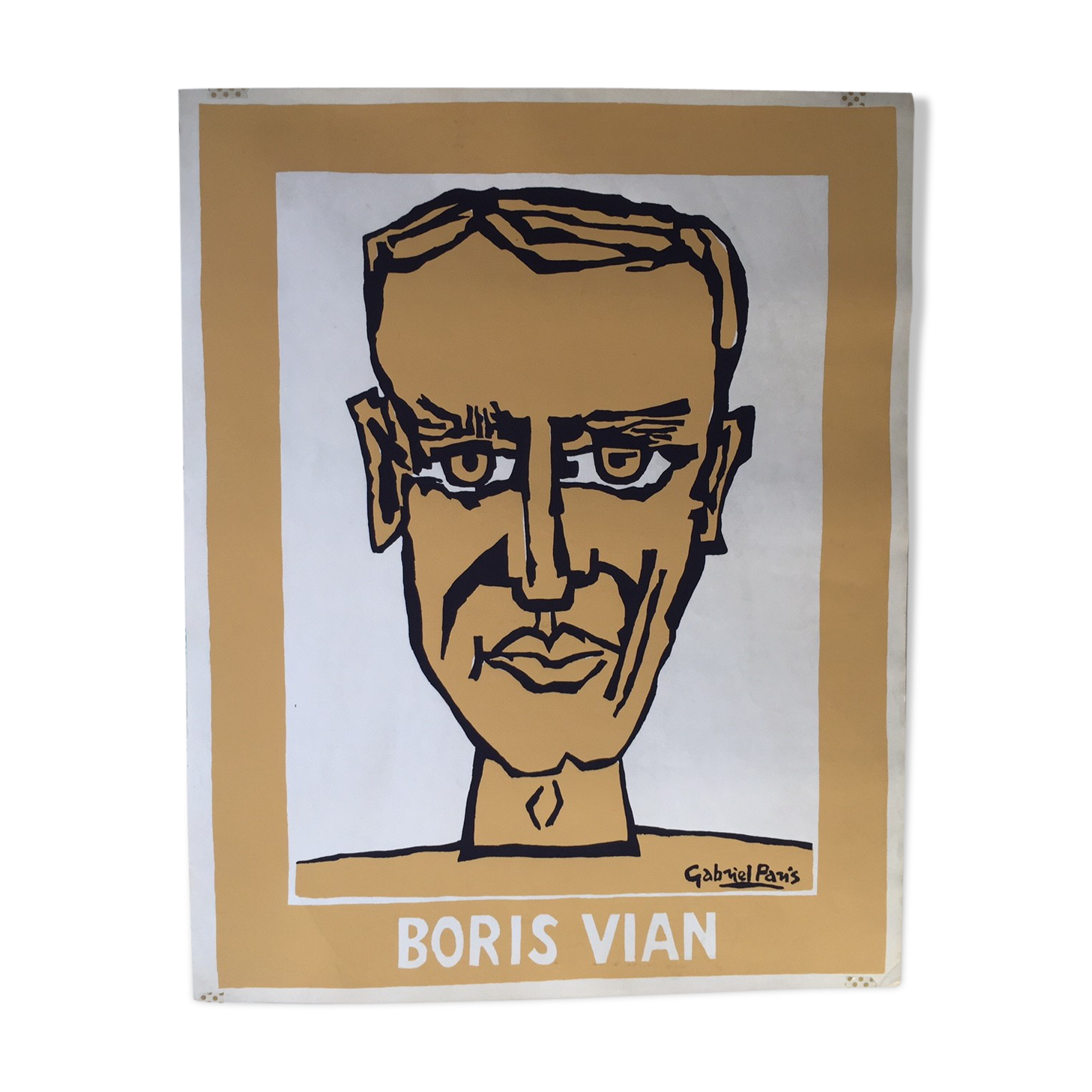 Boris Vian screenprint by Gabriel Paris