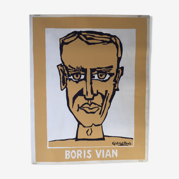 Boris Vian screenprint by Gabriel Paris