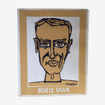 Sérigraphie Boris Vian de Gabriel Paris