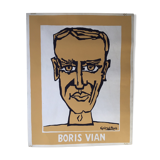 Boris Vian screenprint by Gabriel Paris