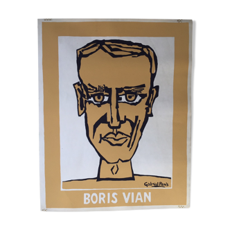 Boris Vian screenprint by Gabriel Paris