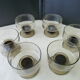 Set de 6 coupes en verre fumé vintage des années 70