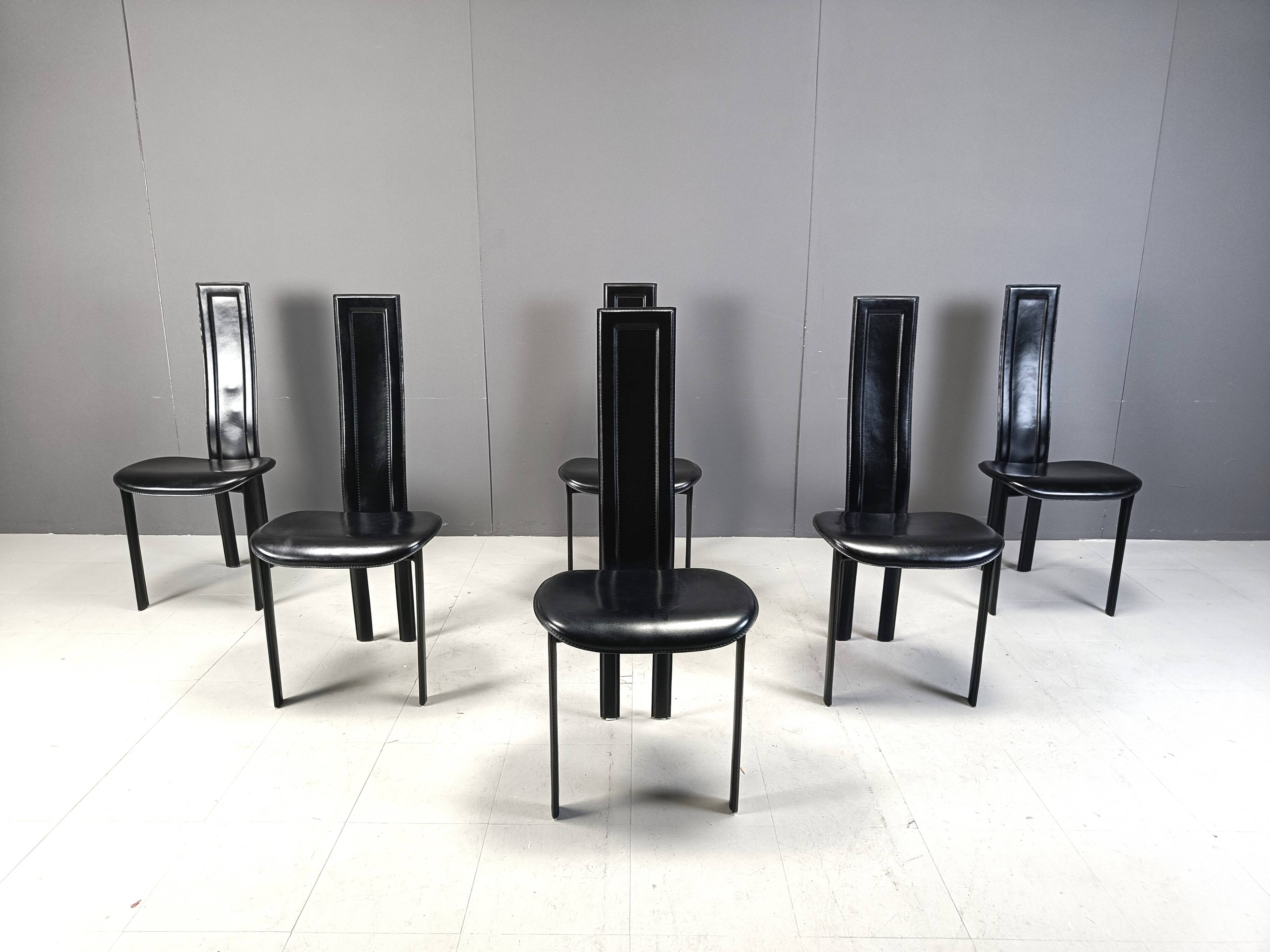 Vintage postmodern dining chairs, 1980s