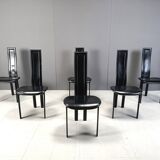 Vintage postmodern dining chairs, 1980s